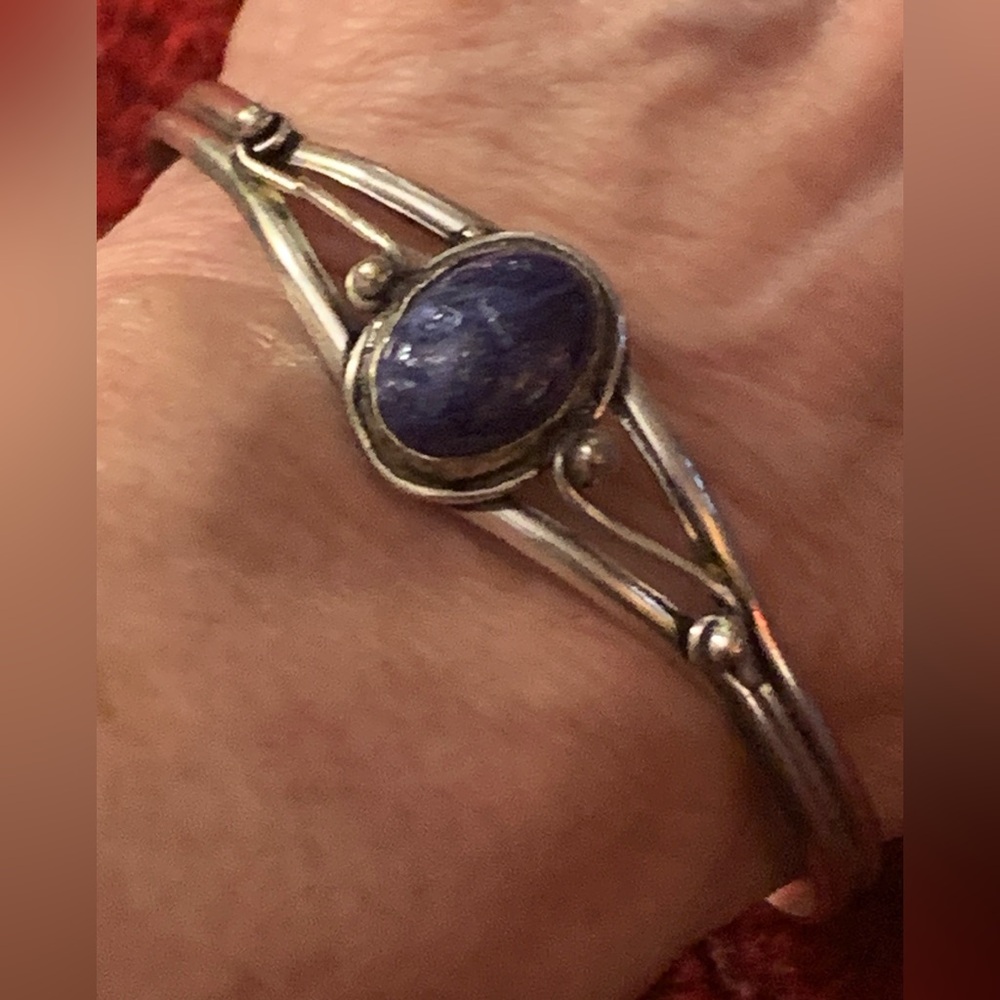 Lapis Lazuli Silver Cuff Bracelet